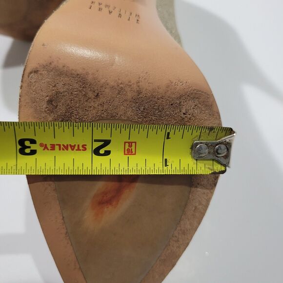Stuart Weitzman Sabia Gold Glitter Metallic stiletto High Heels Pump Sz 7.5M - Picture 16 of 16